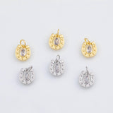 18K Gold PVD Horseshoe Charm 10x10mm s White Gold Charms - Tarnish Resistant