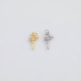 18k GF Fairy Charm Fairy 10x17mm for Charm Bar Bracelets and Necklaces Gold Silver Pave CZ Minimalist Charms 18K Gold Filled