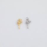 Gold PVD Fairy Charm Fairy 10x17mm for Charm Bar Bracelets and Necklaces Gold Silver Pave CZ Minimalist Charms