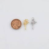 18k GF Fairy Charm Fairy 10x17mm for Charm Bar Bracelets and Necklaces Gold Silver Pave CZ Minimalist Charms 18K Gold Filled