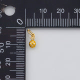18K Gold PVD Dainty Pineapple Fruit Charm 5x8mm s Gold Charms - Tarnish Resistant