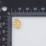 18K Gold PVD Leaf Charm 9x14mm s Gold Charms - Tarnish Resistant