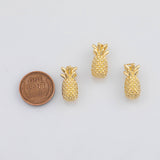 18K Gold PVD Gold Pineapple 8x18mm s Gold Charms - Tarnish Resistant