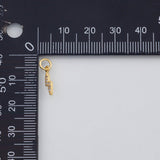 18K Gold PVD Dainty Lightning Bolt Charm 3x12mm s Gold Charms - Tarnish Resistant