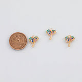18K Gold PVD Palm Tree Coconut Tree Charm Beach Vibes Summer Charm 10x13mm Pendant Charms - Tarnish Resistant