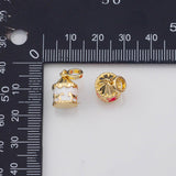 18K Gold PVD Merry Go Round Carousel Carnival 9x14mm s Gold Charms - Tarnish Resistant