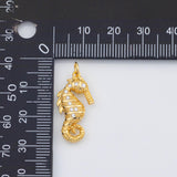 18K Gold PVD Seahorse Charm 25x12mm s Gold Charms - Tarnish Resistant