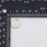 18K Gold PVD Fe Charm White Enamel 12mm s Gold Charms - Tarnish Resistant