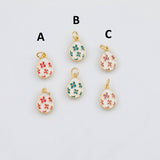 18K Gold PVD Flower Easter Egg 8x11mm s Gold Charms - Tarnish Resistant