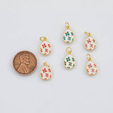 18K Gold PVD Flower Easter Egg 8x11mm s Gold Charms - Tarnish Resistant