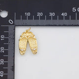 18K Gold PVD Women's Shoes Charm 15x20mm s Gold Charms - Tarnish Resistant