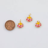18K Gold PVD Christmas Present Gift Box 11mm s White Gold Charms - Tarnish Resistant