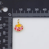 18K Gold PVD Christmas Present Gift Box 11mm s White Gold Charms - Tarnish Resistant