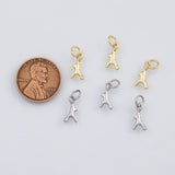 18K Gold PVD Coral Branch Charm 5x10mm Ocean Beach Charms s White Gold Charms - Tarnish Resistant