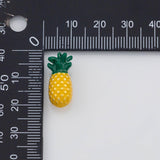 18K Gold PVD Pineapple Fruit Charm 8x18mm s Gold Charms - Tarnish Resistant
