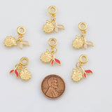 18K Gold PVD Fish Tail Charm Oval 7x24mm s Gold Charms - Tarnish Resistant
