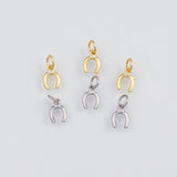 18K Gold PVD Horseshoe Charm Horse Shoe 8x6mm s Gold Charms - Tarnish Resistant