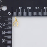 18K Gold PVD Horseshoe Charm Horse Shoe 8x6mm s Gold Charms - Tarnish Resistant