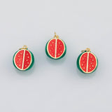18K Gold PVD Watermelon fruit charm - Tarnish Resistant