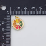 18K Gold PVD Grapefruit lemon lime orange fruit charm - Tarnish Resistant