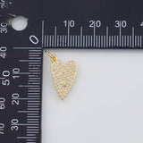 18K Gold PVD Long heart charm - Tarnish Resistant