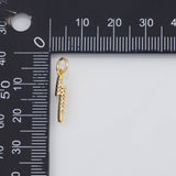 18K Gold PVD Lightning bolt charm - Tarnish Resistant
