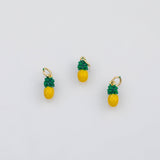 18K Gold PVD Pineapple fruit charm - Tarnish Resistant