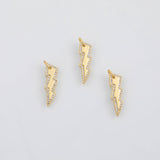 18K Gold PVD Lightning bolt charm - Tarnish Resistant