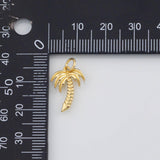 18K Gold PVD Palm tree coconut tree charm - Tarnish Resistant