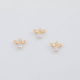 Angel Charm 11x9mm 22k Gold Filled for Charm Bar Bracelets and Necklaces Gold Pave CZ Minimalist Charms