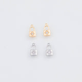 18K Gold PVD Lock star charm - Tarnish Resistant