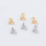 18K Gold PVD Whale tail dolphin tail charm - Tarnish Resistant