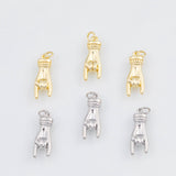 18K Gold PVD H sign rock peace charm - Tarnish Resistant