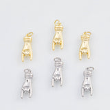 18K Gold PVD H sign rock peace charm - Tarnish Resistant