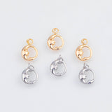 18K Gold PVD Dainty Man on the Moon Face Charm 13x10mm 22k Earrings s Charm Charms - Tarnish Resistant