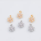 18K Gold PVD Snowflake Charm 10mm 22k Pendant Charms - Tarnish Resistant