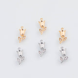 18K Gold PVD Rose tulip charm flower 7x14mm 22k pendant charms - Tarnish Resistant