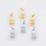 18K Gold PVD Paint Brush Paintbrush Charm 6x14mm 22k Pendant Charms - Tarnish Resistant