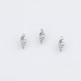 18K Gold PVD dainty sea snail shell ocean beach charm 12x5mm earrings s charms - Tarnish Resistant