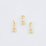 18K Gold PVD Eiffel tower 6x14mm 22k pendant charms - Tarnish Resistant
