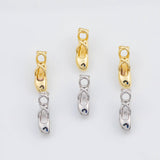 18K Gold pvd ballet shoes ballerina dance dancing shoes charm 6x8x20mm charms - Tarnish Resistant