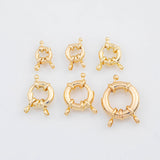 18K Gold PVD Sailor Clasp 10mm 11mm 13mm 15mm 17mm 20mm Round Lobster Clasp - 11mm 22K - Tarnish Resistant