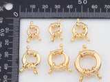 18K Gold PVD Sailor Clasp 10mm 11mm 13mm 15mm 17mm 20mm Round Lobster Clasp - 11mm 22K - Tarnish Resistant