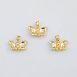 18K Gold PVD Flying Elephant Charm 15x19mm 22k s Gold Charms - Tarnish Resistant