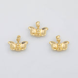 18K Gold PVD Flying Elephant Charm 15x19mm 22k s Gold Charms - Tarnish Resistant