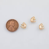 18K Gold PVD Three Toed Sloth Charm 8x9mm 22k s Gold Charms - Tarnish Resistant
