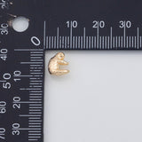 18K Gold pvd Three Toed Sloth Charm 8x9mm 22k s Gold Charms - Tarnish Resistant