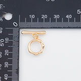18K Gold PVD Plain Toggle Clasps 13mm 22k s Gold Charms - Tarnish Resistant