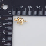 18K Gold PVD Stegosaurus Dinosaur Charm 10x16mm 22k s Gold Charms - Tarnish Resistant
