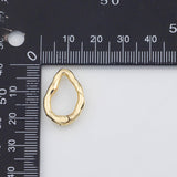18K Gold PVD Round Carabiner Clasp 14x21mm, Carabiner Lock Connector,Spring Push Gate Finding Bracelet - Tarnish Resistant